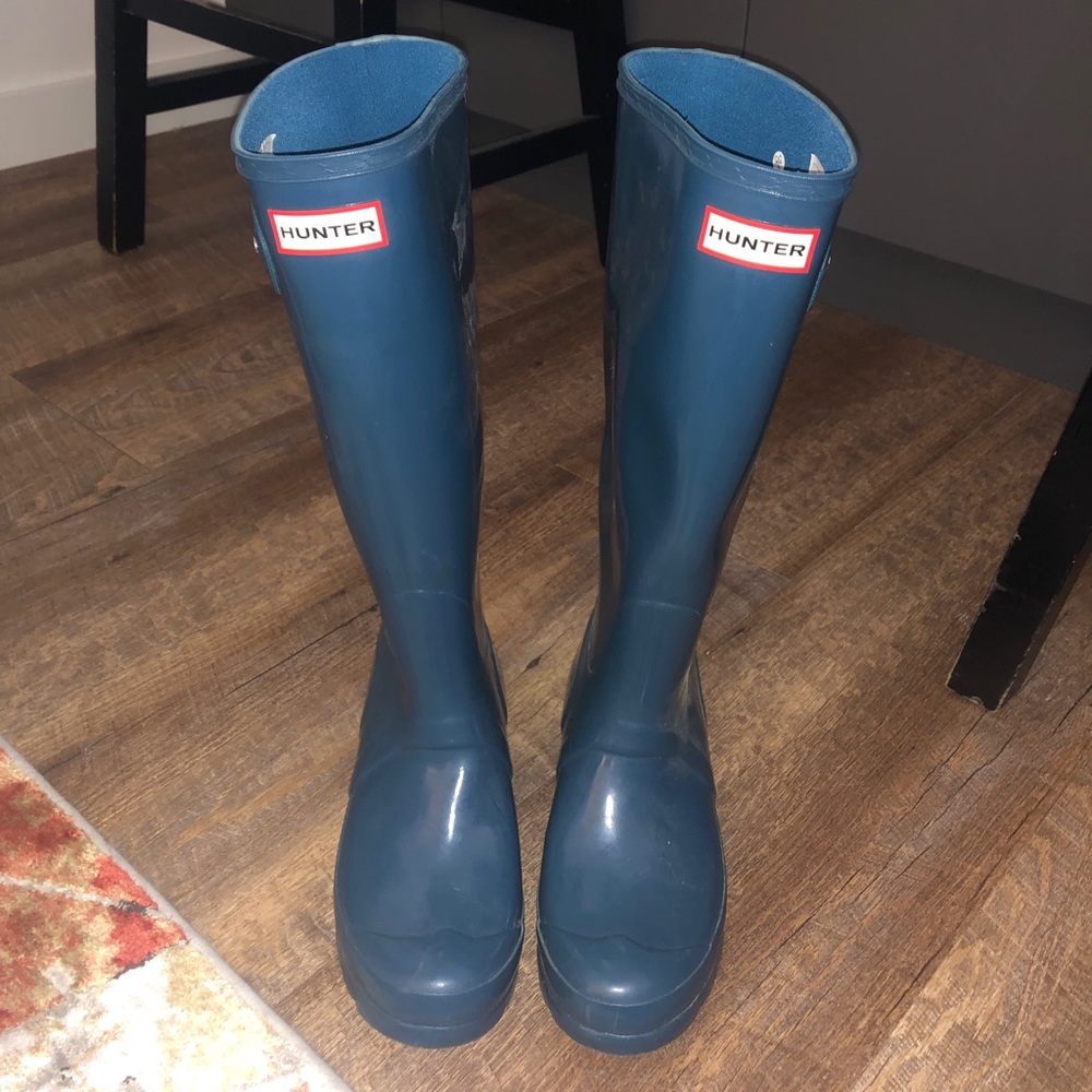 Blue Hunter rain boots